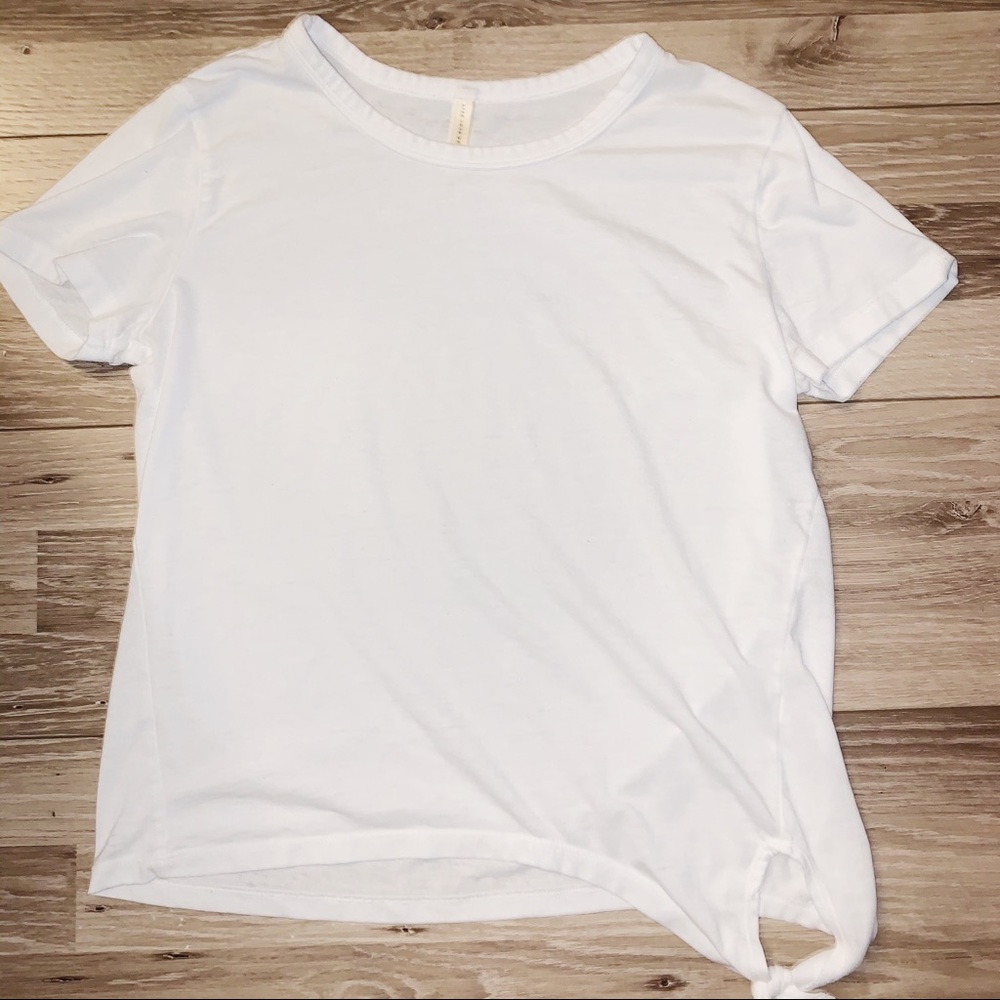 Junior’s Plain White Shirt With Tie Size S